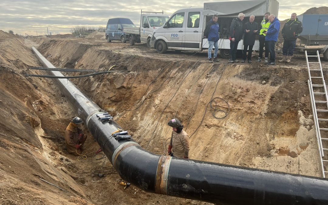 Einblick in den Baufortschritt an der Abgabestation Reuden